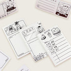 【𝗔𝗦𝗛】50 Sheets Memo Pad📔Mini Notepad Bookmark Stationery Portable Journal Diary Buku Nota Comel迷你笔记本