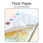 【𝗔𝗦𝗛】Watercolor Painting Notepad Portable Coloring Pastel Coloring Book水彩画自带颜料涂色便签本