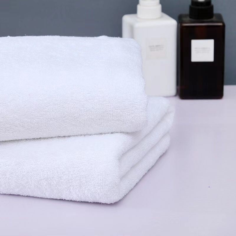【𝗔𝗦𝗛】 Hotel Towel 100% Cotton 75CM X 145CM (Bath Towel White) Grade tuala mandi hotel 纯棉全白浴巾毛巾 (400g)