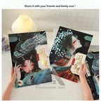 【𝗔𝗦𝗛】【BUY 2 FREE PEN】A3 Art Scratch Card (Oriental Girl Series)