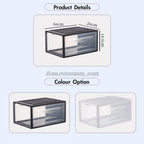 【𝗔𝗦𝗛】Hard Case Magnetic Front Door Shoe Box | Transparent Shoe Box Storage Box Sneakers Box Kasut Kotak AJ Akrilik