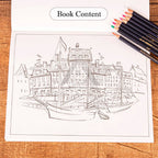 【𝗔𝗦𝗛】60pg CITY 🎨Colouring➕Sketch Book【2in1】Adult Pressure relief Relax Kids Buku Mewarna Anti-Stress Dewasa 成人城市减压彩色本