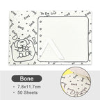 【𝗔𝗦𝗛】50 Sheets Memo Pad📔Mini Notepad Bookmark Stationery Portable Journal Diary Buku Nota Comel迷你笔记本