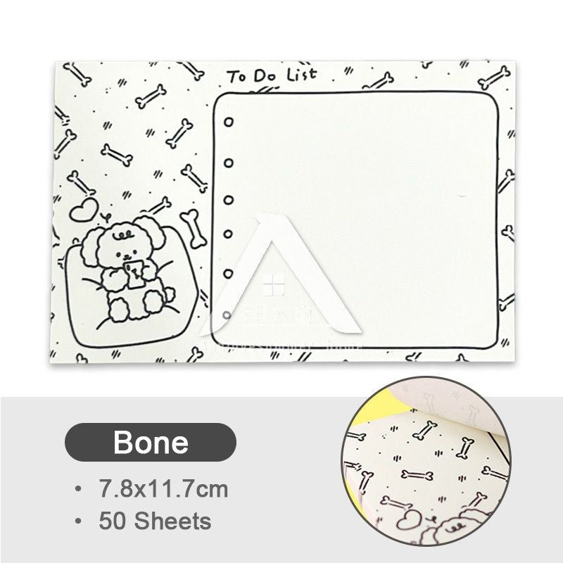 【𝗔𝗦𝗛】50 Sheets Memo Pad📔Mini Notepad Bookmark Stationery Portable Journal Diary Buku Nota Comel迷你笔记本