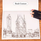 【𝗔𝗦𝗛】60pg CITY 🎨Colouring➕Sketch Book【2in1】Adult Pressure relief Relax Kids Buku Mewarna Anti-Stress Dewasa 成人城市减压彩色本