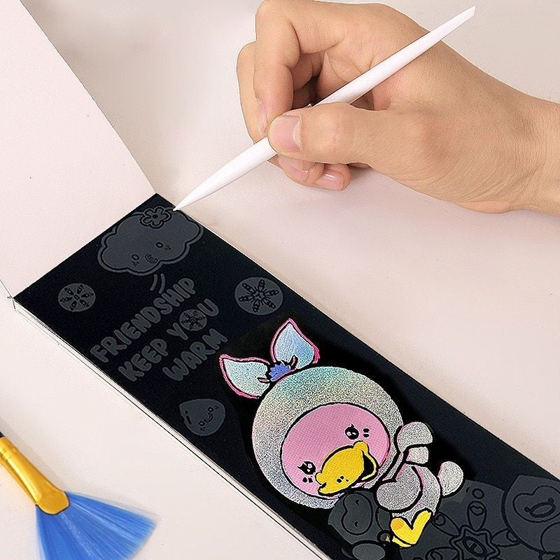 【𝗔𝗦𝗛】(20pcs 1 set)  Bookmark Scratch Card🔖 ✒️Adult Fun Art Gift Kid Game Stress Relieve Kad Gorek 书签刮画