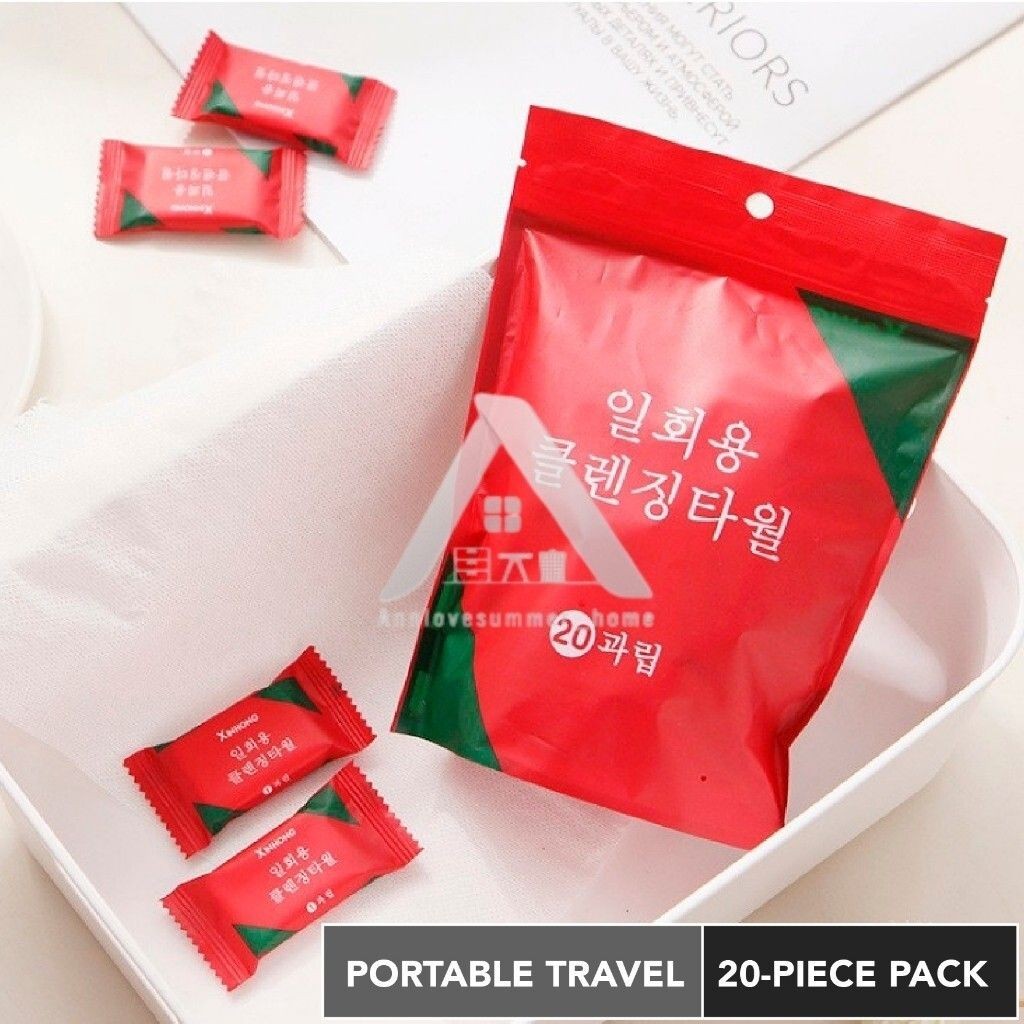 【𝗔𝗦𝗛】【20 Pcs】Disposable Compressed Towels 100% Cotton