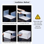 【𝗔𝗦𝗛】Hard Case Magnetic Front Door Shoe Box | Transparent Shoe Box Storage Box Sneakers Box Kasut Kotak AJ Akrilik