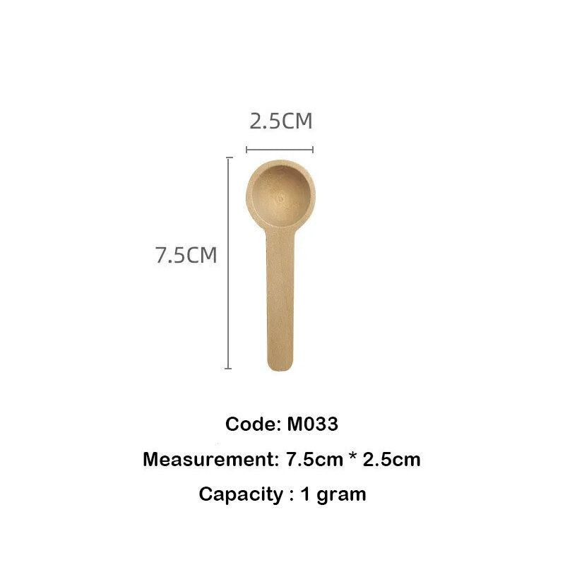 【𝗔𝗦𝗛】(1g/ 5g) Small Wooden Spoon Scoop Sudu Kayu Kecil Untuk Garam Rempah Ratus Wooden Spoon for Spices木勺奶粉勺蜂蜜勺