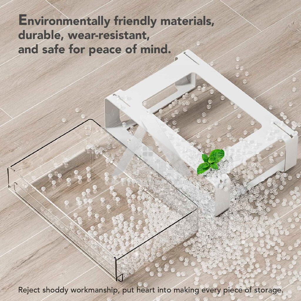 【𝗔𝗦𝗛】Under-Desk Drawer Storage Box Dormitory Stationery Organizer Office Desk Hidden Storage Box Makeup Organizer Box