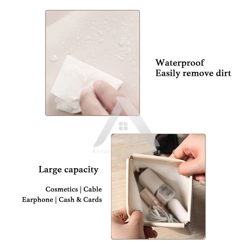 ￼【𝗔𝗦𝗛】Pouch Organizer Key Cosmetic Mini Bag Portable Earphones Storage Bag Data Cable Organizer Headphone Purse Coin