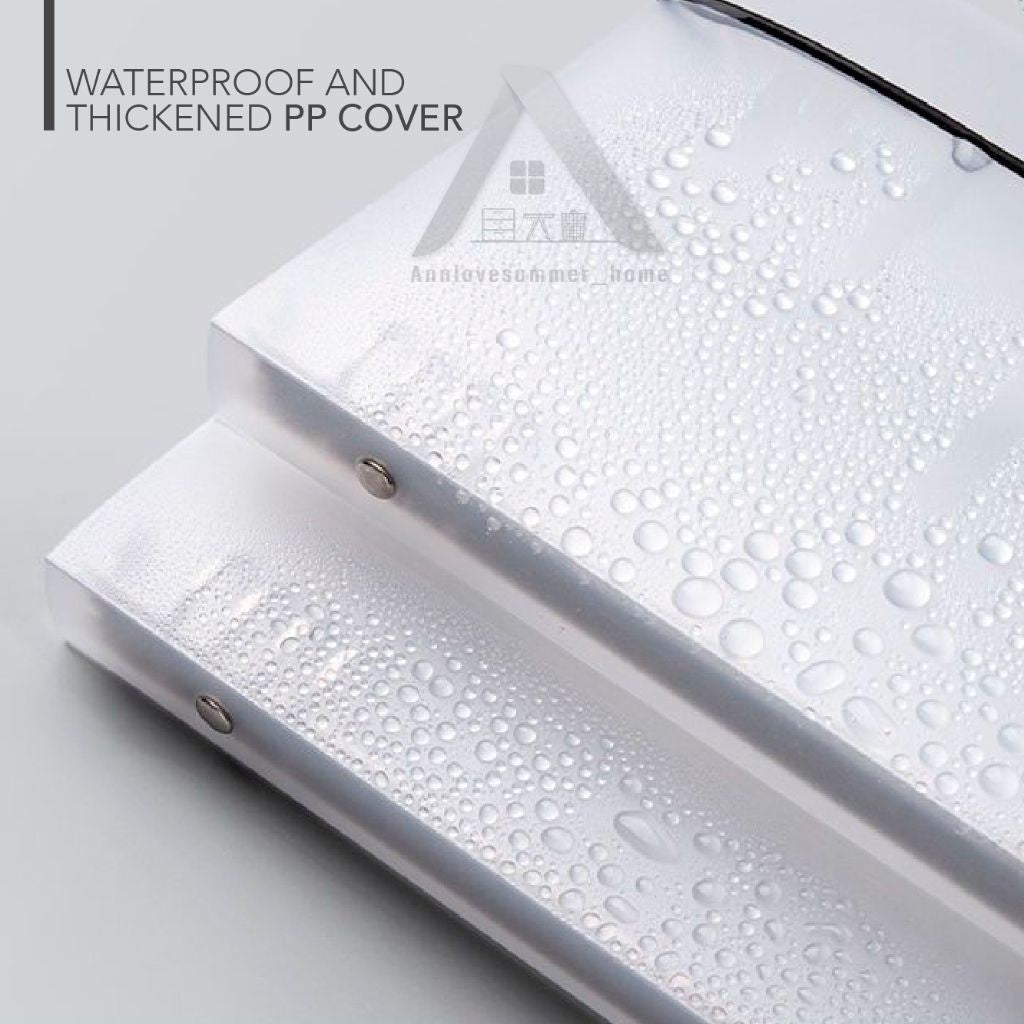 【𝗔𝗦𝗛】FULL SET❗️Muji Metal A5/A4/B5 Transparent Cover Straps & Divider Page Student Notebook Journal Inner Page Refill笔记本