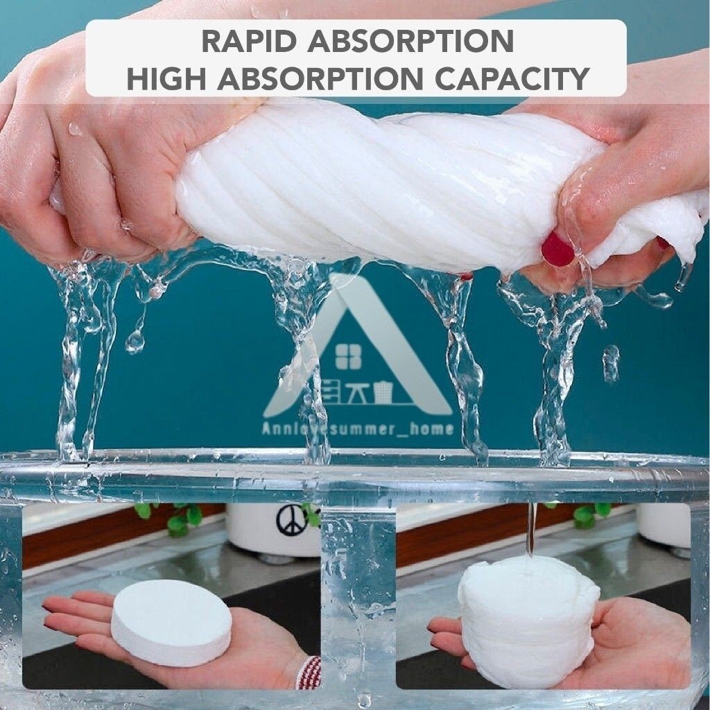 【𝗔𝗦𝗛】Disposable Compressed Bath Towels 100% Cotton