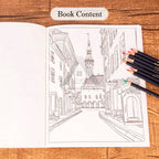 【𝗔𝗦𝗛】60pg CITY 🎨Colouring➕Sketch Book【2in1】Adult Pressure relief Relax Kids Buku Mewarna Anti-Stress Dewasa 成人城市减压彩色本