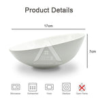 【𝗔𝗦𝗛】Ins Slanted Salad Bowl Oblique Bowl Ceramic Bowl Pure White Creative Noodle Bowl Ins风简约斜口碗
