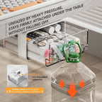 【𝗔𝗦𝗛】Under-Desk Drawer Storage Box Dormitory Stationery Organizer Office Desk Hidden Storage Box Makeup Organizer Box