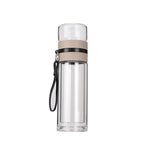 【𝗔𝗦𝗛】[Twin Pack] Tempered Glass Water Bottle Tea Filter Heat Resistant Tumbler Separation Infuser 茶水分离杯