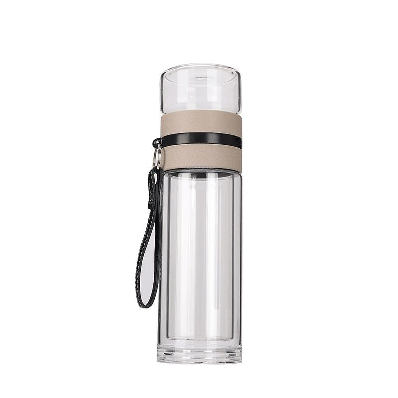 【𝗔𝗦𝗛】[Twin Pack] Tempered Glass Water Bottle Tea Filter Heat Resistant Tumbler Separation Infuser 茶水分离杯