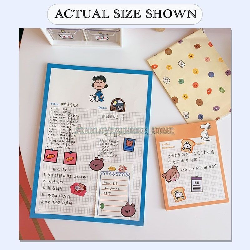 【𝗔𝗦𝗛】【Snoopy Theme】Notepad Korean Ins Memopad Lovely Cute Cartoon Sticker Marker Memo Notepad Stationery 便签本 Buku Nota