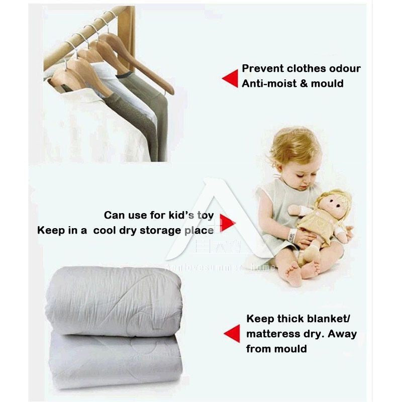 【𝗔𝗦𝗛】200g ❗️Anti Mildew Hanging Dehumidifier Bag Cloth Deodorizing Wardrobe Moisture Absorber Desiccant Dry Agent防潮除湿干燥剂
