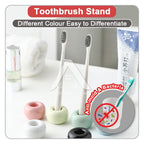 【𝗔𝗦𝗛】(Anti-Mold) Creative Colour Ceramic Toothbrush Stand Wash Set Berus Gigi Storage Organizer 牙刷置物架防霉镂空