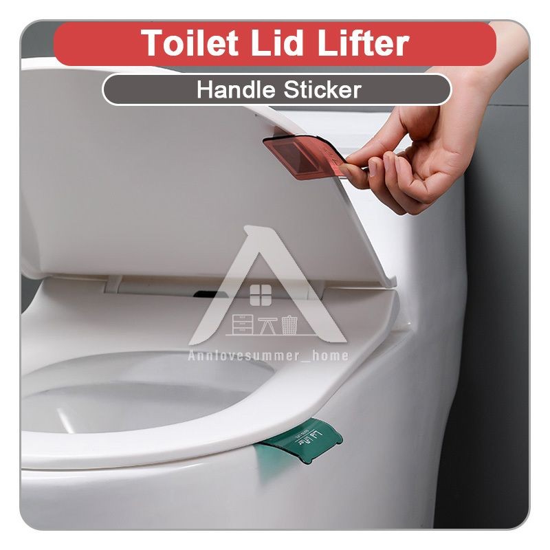 【𝗔𝗦𝗛】Toilet Lid Lifter Portable Flip Cover Sanitary Handle Toilet Lift Cover Handle Sticker马桶贴提盖器