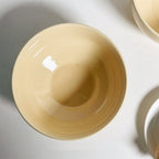【𝗔𝗦𝗛】Creamy Thick Ceramic Bowl Vintage Style Soup Bowl Noodle Bowl Salad Bowl Mangkuk Sup 复古奶黄陶瓷碗