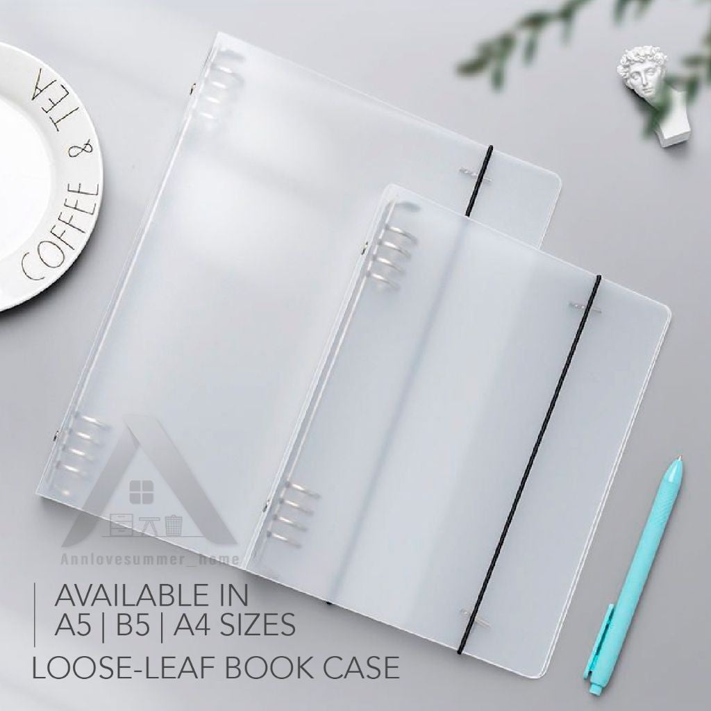 【𝗔𝗦𝗛】FULL SET❗️Muji Metal A5/A4/B5 Transparent Cover Straps & Divider Page Student Notebook Journal Inner Page Refill笔记本