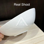 【𝗔𝗦𝗛】Ins Slanted Salad Bowl Oblique Bowl Ceramic Bowl Pure White Creative Noodle Bowl Ins风简约斜口碗