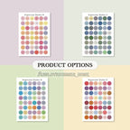 【𝗔𝗦𝗛】[2PCS]IG Smiley Face 😃😉 Stickers Set Scrapbooking Label Sticker Color Dots 笑脸表情贴纸