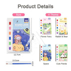 【𝗔𝗦𝗛】Watercolor Painting Notepad Portable Coloring Pastel Coloring Book水彩画自带颜料涂色便签本
