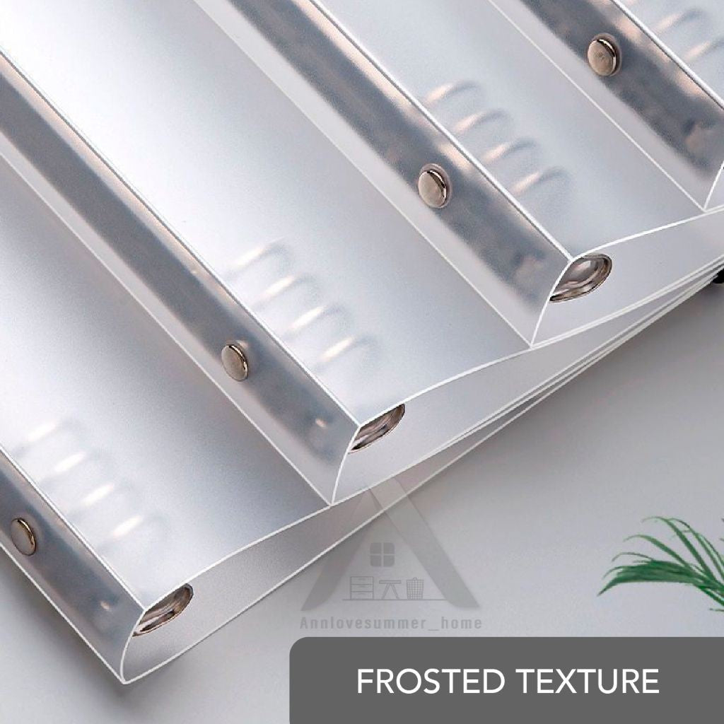 【𝗔𝗦𝗛】FULL SET❗️Muji Metal A5/A4/B5 Transparent Cover Straps & Divider Page Student Notebook Journal Inner Page Refill笔记本