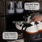 【𝗔𝗦𝗛】Hard Case Magnetic Front Door Shoe Box | Transparent Shoe Box Storage Box Sneakers Box Kasut Kotak AJ Akrilik