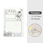 【𝗔𝗦𝗛】50 Sheets Memo Pad📔Mini Notepad Bookmark Stationery Portable Journal Diary Buku Nota Comel迷你笔记本