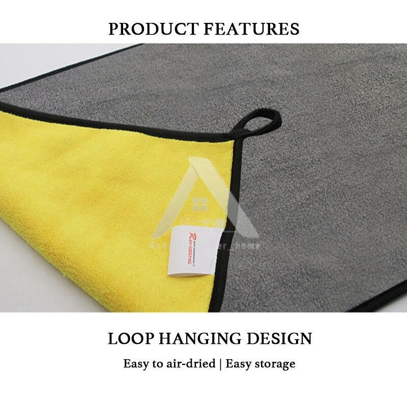【𝗔𝗦𝗛】400gsm 30cm/60cm 🔥Microfiber Car Super Soft Towel Multipurpose Washing Cloth Kain Pembersih Kereta Kain Buruk抹布洗车布