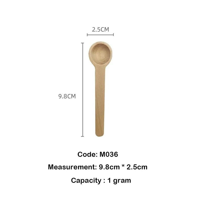 【𝗔𝗦𝗛】(1g/ 5g) Small Wooden Spoon Scoop Sudu Kayu Kecil Untuk Garam Rempah Ratus Wooden Spoon for Spices木勺奶粉勺蜂蜜勺