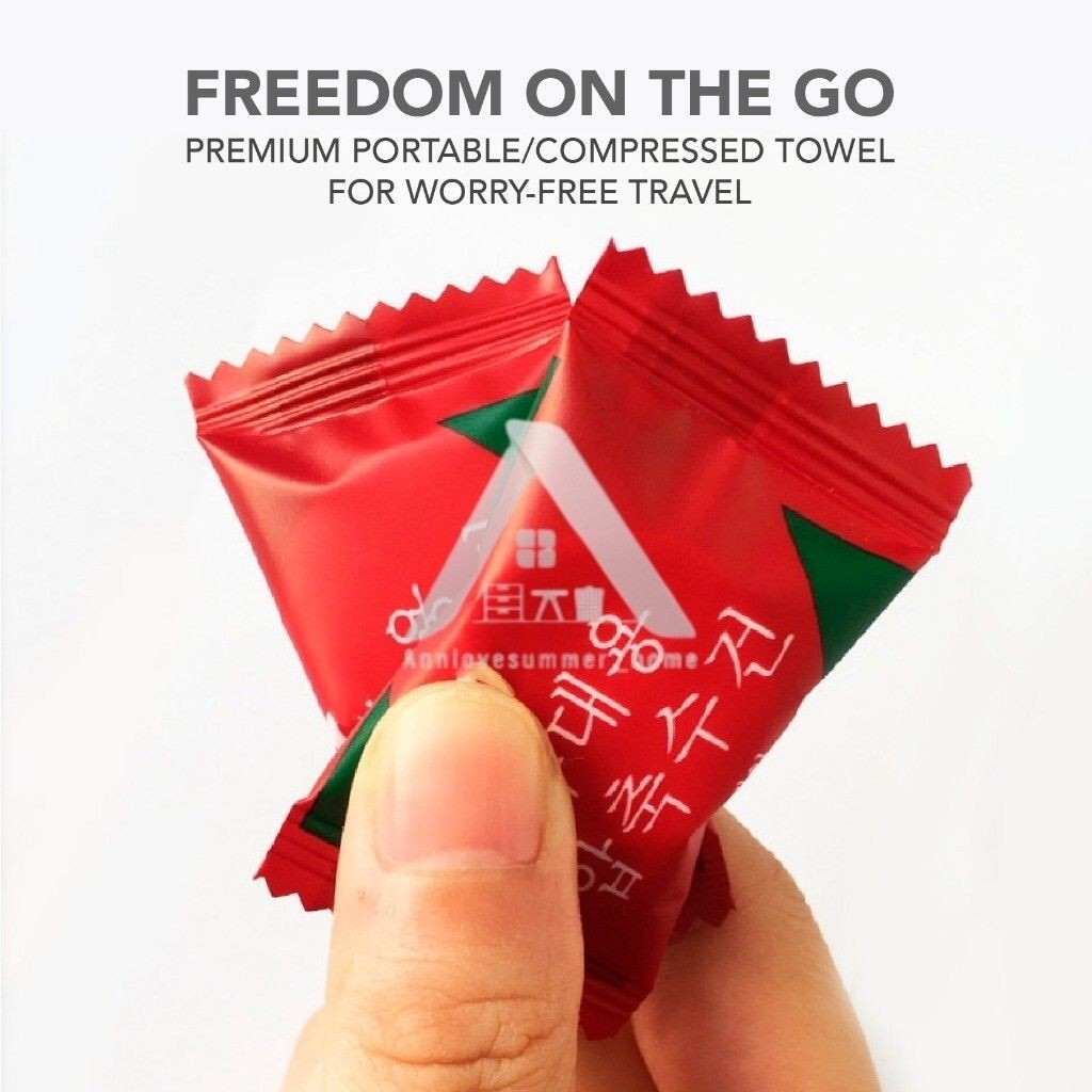 【𝗔𝗦𝗛】【20 Pcs】Disposable Compressed Towels 100% Cotton