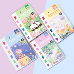 【𝗔𝗦𝗛】Watercolor Painting Notepad Portable Coloring Pastel Coloring Book水彩画自带颜料涂色便签本