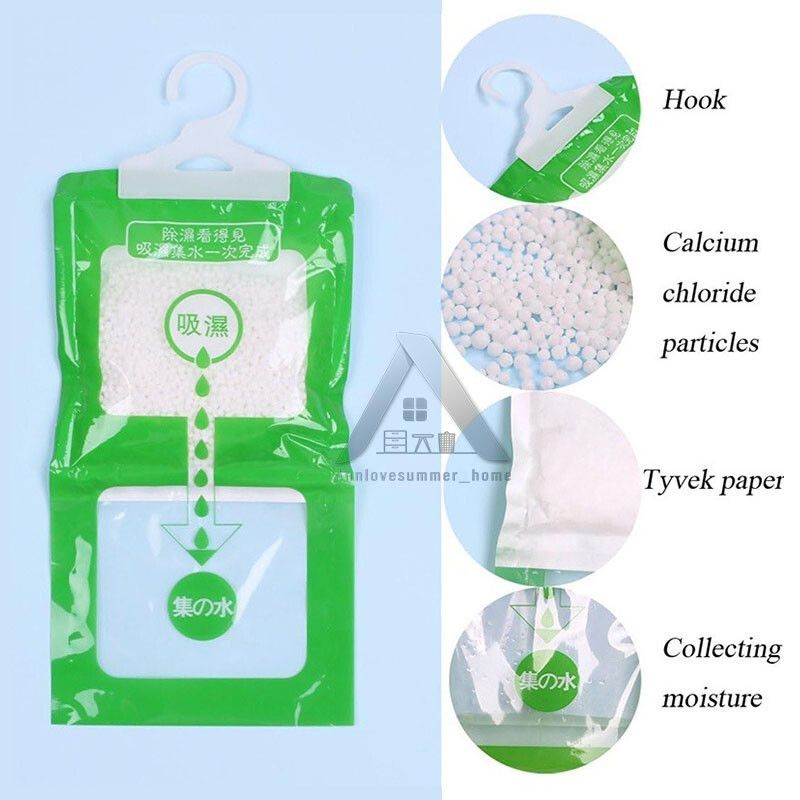 【𝗔𝗦𝗛】200g ❗️Anti Mildew Hanging Dehumidifier Bag Cloth Deodorizing Wardrobe Moisture Absorber Desiccant Dry Agent防潮除湿干燥剂