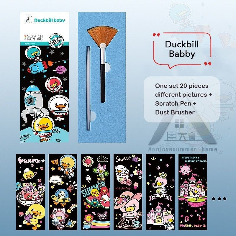 【𝗔𝗦𝗛】(20pcs 1 set)  Bookmark Scratch Card🔖 ✒️Adult Fun Art Gift Kid Game Stress Relieve Kad Gorek 书签刮画