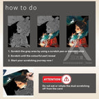 【𝗔𝗦𝗛】【BUY 2 FREE PEN】A3 Art Scratch Card (Oriental Girl Series)