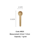【𝗔𝗦𝗛】(1g/ 5g) Small Wooden Spoon Scoop Sudu Kayu Kecil Untuk Garam Rempah Ratus Wooden Spoon for Spices木勺奶粉勺蜂蜜勺