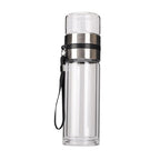 【𝗔𝗦𝗛】[Twin Pack] Tempered Glass Water Bottle Tea Filter Heat Resistant Tumbler Separation Infuser 茶水分离杯