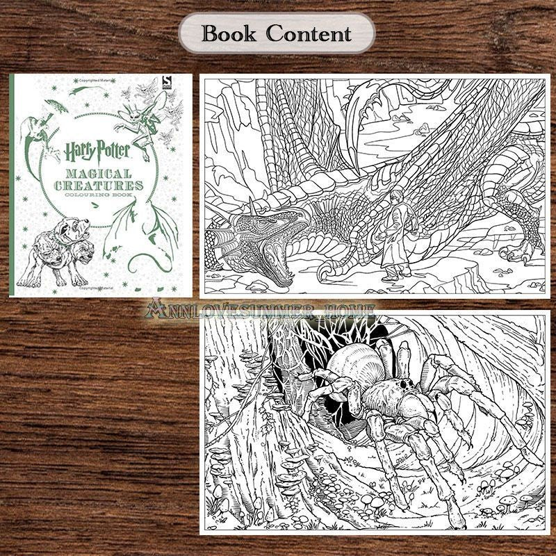 【𝗔𝗦𝗛】Harry Potter Colouring Book 96 pgs Adult Pressure relief Relax Kids Buku Warna Dewasa