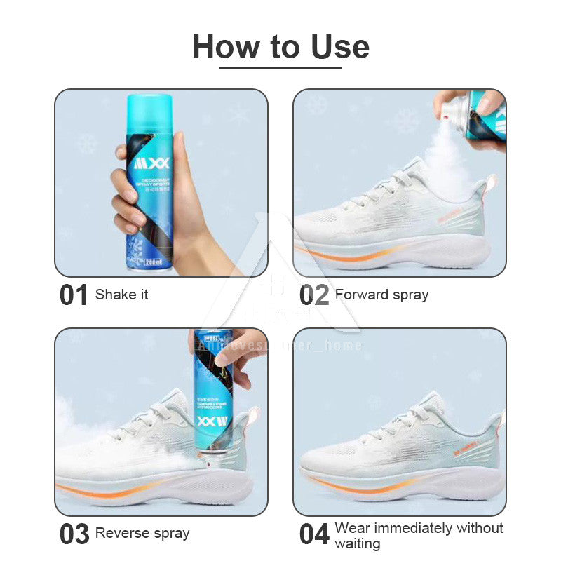【𝗔𝗦𝗛】Shoe Deodorant Spray Keep Shoe Scented for 24 hours Shoe Smelly Spray Antibacterial Spray