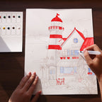 【𝗔𝗦𝗛】Watercolor Painting Book Coloring Comes with Paint Doodle Creative Art Painting Art Colouring Book
