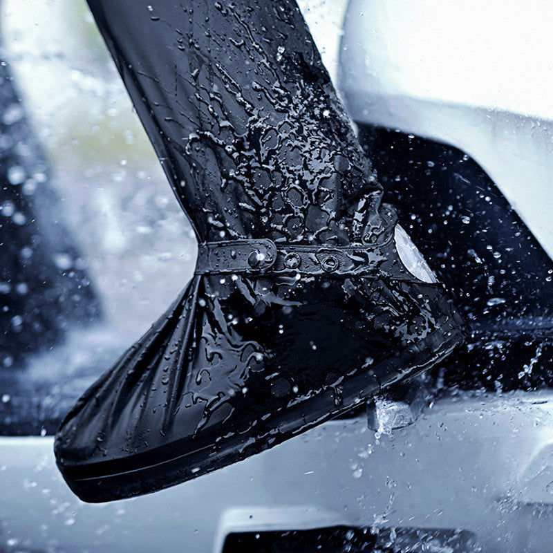 【𝗔𝗦𝗛】Premium Anti-Slip Waterproof Rain Shoe Cover, Rubber Reflective Boot Footwear, No Need Take Off