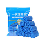 【𝗔𝗦𝗛】100pcs Disposable Plastic Shoe Covers / Waterproof and Rainproof Shoe Cover / Sarung Kasut Plastik Pakai