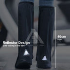 【𝗔𝗦𝗛】Premium Anti-Slip Waterproof Rain Shoe Cover, Rubber Reflective Boot Footwear, No Need Take Off