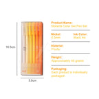【𝗔𝗦𝗛】6 Pieces Gel Pen Set Morandi Color Black Pen 0.5mm Needle Tip Gel Pens